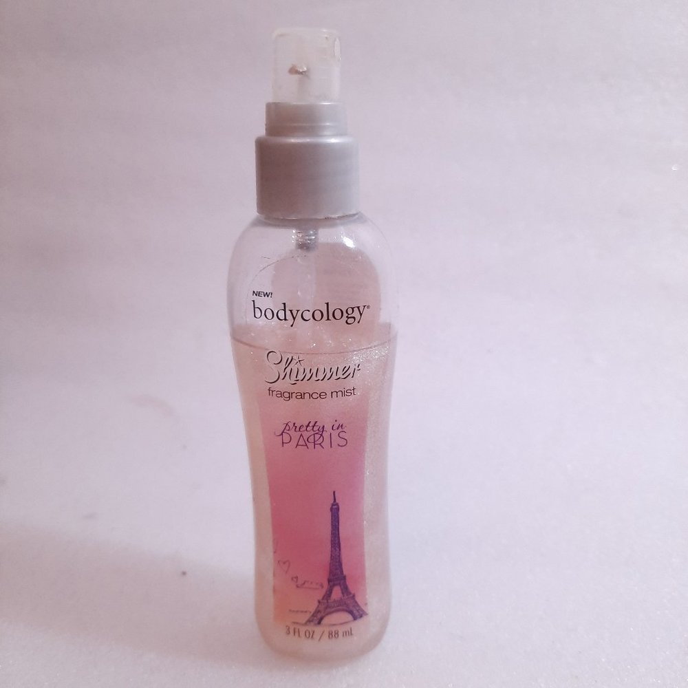 Bodycology Pretty in Paris Shimmer‎ Fragrance Mist body spray 3 oz 75% NO CAP